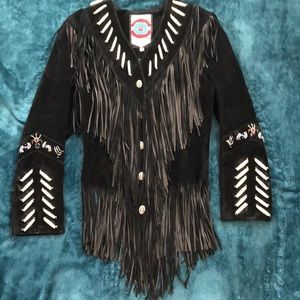 Suede leather jacket